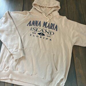 Vintage Anna Maria Island Florida Pullover Hoodie Oversized Womens XL (X8)